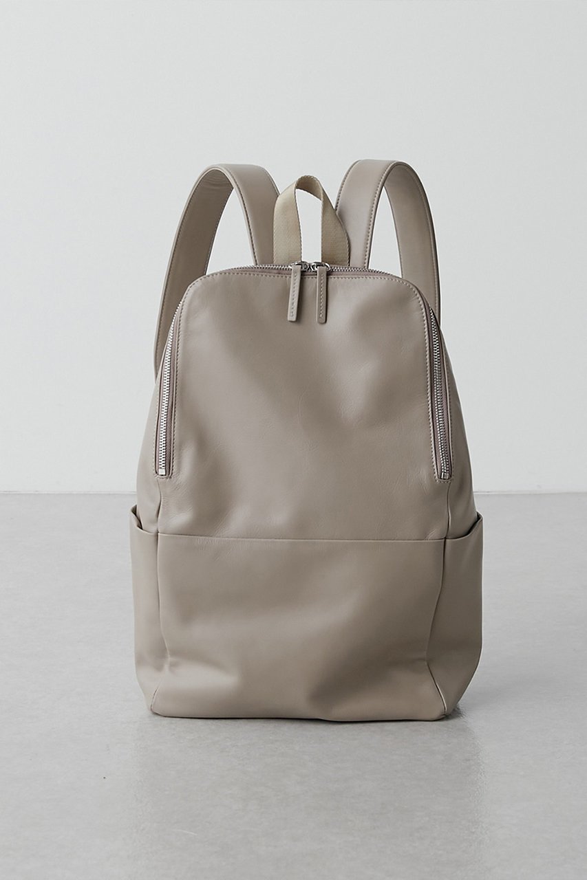 【ガリャルダガランテ/GALLARDAGALANTE】のレザーバックパック インテリア・キッズ・メンズ・レディースファッション・服の通販 founy(ファニー) 　ファッション　Fashion　レディースファッション　Fashion for Women　バッグ　Bags　シンプル　Simple, Minimal　スマート　Smart, Elegant　ポケット　Pocket, Pocket Detail　グレイッシュベージュ|ID: prp329100001180970 ipo3291000000035106162