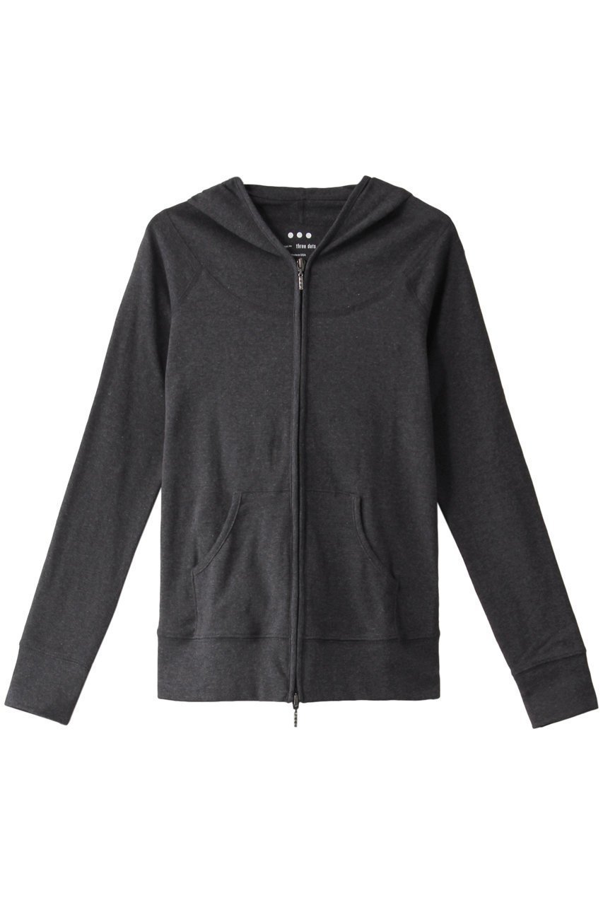 【スリー ドッツ/three dots】のCotton Knits double zip hoody/パーカー 人気、トレンドファッション・服の通販 founy(ファニー) 　ファッション　Fashion　レディースファッション　Fashion for Women　トップス・カットソー　Cut & Sew Tops　ニット　Knit Tops & Sweaters　シャツ・ブラウス・オフィスカジュアル　Elegant Blouses & Button-Ups　レディースパーカー・カジュアルフーディー　Casual Hoodies & Sweatshirts　ロングTシャツ・Tシャツ　Longline T-Shirts & Tees　スウェット・クルーネックトップス　Sweatshirts & Crewnecks / Relaxed Fit Sweat Tops　カットソー・ベーシックTシャツ　Cut-and-Sewn Tops / Stretch Tees & Basics　シンプル　Simple, Minimal　ジャケット　Jacket, Outerwear　パーカー　Hoodie, Parka　ベーシック　Basic, Essential　 other-1|ID: prp329100001266416 ipo3291000000032851025