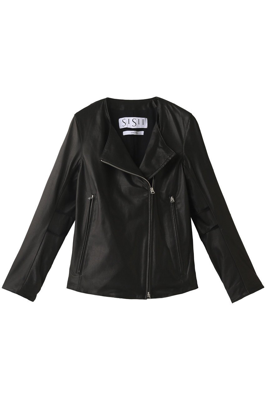 【シシ/sisii】のノーカラー シングルライダースジャケット 人気、トレンドファッション・服の通販 founy(ファニー) 　ファッション　Fashion　レディースファッション　Fashion for Women　アウター　Coat / Outerwear Collection　レディースジャケット・軽アウター　Jackets　ライダースジャケット / レザースタイル　Riders Jackets & Biker Style　シンプル　Simple, Minimal　ジャケット　Jacket, Outerwear　ストール　Stole, Wrap　 other-1|ID: prp329100001361782 ipo3291000000032912715