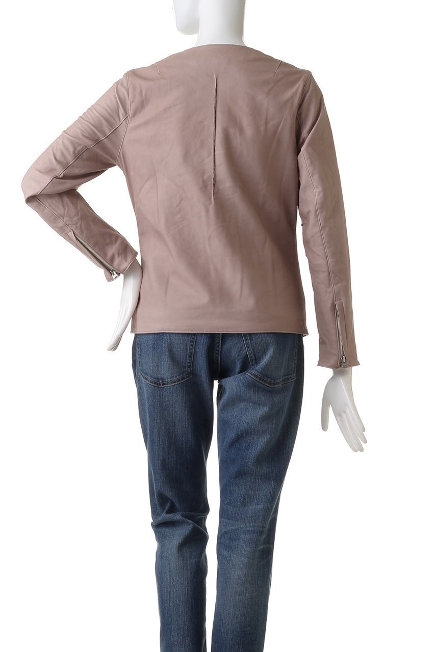 【シシ/sisii】のノーカラー シングルライダースジャケット 人気、トレンドファッション・服の通販 founy(ファニー) 　ファッション　Fashion　レディースファッション　Fashion for Women　アウター　Coat / Outerwear Collection　レディースジャケット・軽アウター　Jackets　ライダースジャケット / レザースタイル　Riders Jackets & Biker Style　シンプル　Simple, Minimal　ジャケット　Jacket, Outerwear　ストール　Stole, Wrap　other-4|ID: prp329100001361782 ipo3291000000032912756