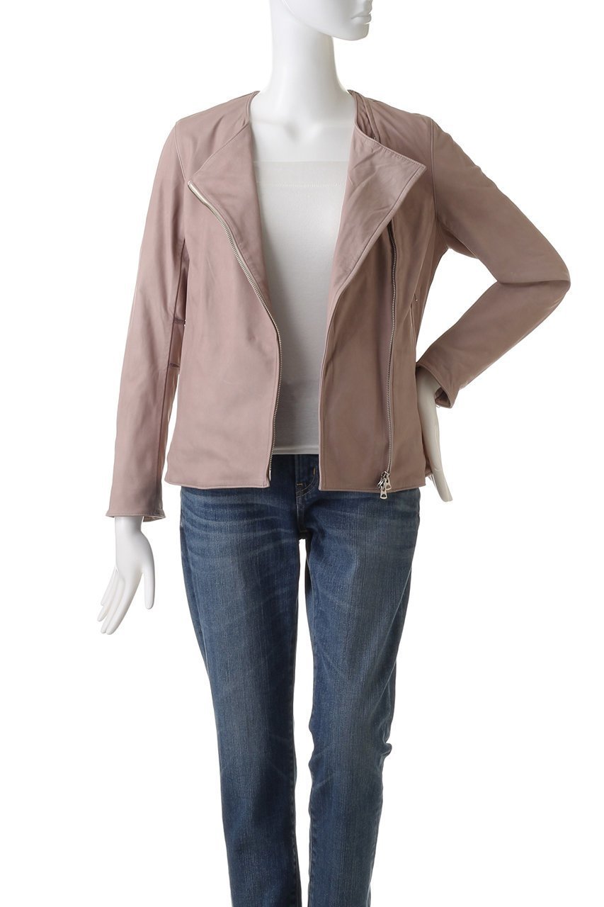 【シシ/sisii】のノーカラー シングルライダースジャケット 人気、トレンドファッション・服の通販 founy(ファニー) 　ファッション　Fashion　レディースファッション　Fashion for Women　アウター　Coat / Outerwear Collection　レディースジャケット・軽アウター　Jackets　ライダースジャケット / レザースタイル　Riders Jackets & Biker Style　シンプル　Simple, Minimal　ジャケット　Jacket, Outerwear　ストール　Stole, Wrap　other-7|ID: prp329100001361782 ipo3291000000032912778