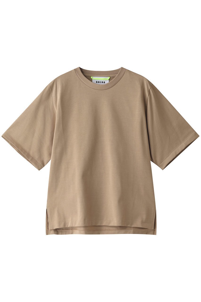 【カルナ/KALNA】のベーシックTシャツ インテリア・キッズ・メンズ・レディースファッション・服の通販 founy(ファニー) 　ファッション　Fashion　レディースファッション　WOMEN　トップス・カットソー　Tops/Tshirt　シャツ/ブラウス　Shirts/Blouses　ロング / Tシャツ　T-Shirts　カットソー　Cut and Sewn　ショート　Short　シンプル　Simple　スリーブ　Sleeve　トレンド　Trend　パターン　Pattern　ベーシック　Basic　ベージュ|ID: prp329100001459297 ipo3291000000024777348