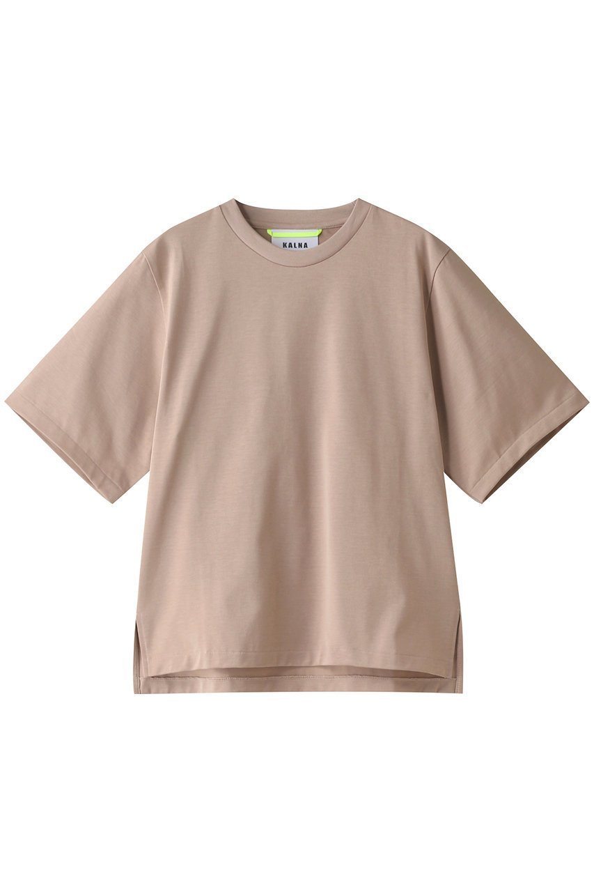 【カルナ/KALNA】のベーシックTシャツ インテリア・キッズ・メンズ・レディースファッション・服の通販 founy(ファニー) 　ファッション　Fashion　レディースファッション　Fashion for Women　トップス・カットソー　Cut & Sew Tops　シャツ・ブラウス・オフィスカジュアル　Elegant Blouses & Button-Ups　ロングTシャツ・Tシャツ　Longline T-Shirts & Tees　カットソー・ベーシックTシャツ　Cut-and-Sewn Tops / Stretch Tees & Basics　ショート　Short, Short Length　シンプル　Simple, Minimal　スリーブ　Sleeve, Long Sleeve / Short Sleeve　トレンド　Trend, Trending Now　パターン　Pattern, Design Print　ベーシック　Basic, Essential　ピンクベージュ|ID: prp329100001459297 ipo3291000000032839752