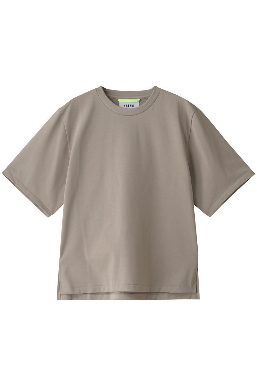 【カルナ/KALNA】のベーシックTシャツ インテリア・キッズ・メンズ・レディースファッション・服の通販 founy(ファニー) 　ファッション　Fashion　レディースファッション　Fashion for Women　トップス・カットソー　Cut & Sew Tops　シャツ・ブラウス・オフィスカジュアル　Elegant Blouses & Button-Ups　ロングTシャツ・Tシャツ　Longline T-Shirts & Tees　カットソー・ベーシックTシャツ　Cut-and-Sewn Tops / Stretch Tees & Basics　ショート　Short, Short Length　シンプル　Simple, Minimal　スリーブ　Sleeve, Long Sleeve / Short Sleeve　トレンド　Trend, Trending Now　パターン　Pattern, Design Print　ベーシック　Basic, Essential　グレージュ|ID: prp329100001459297 ipo3291000000032839760