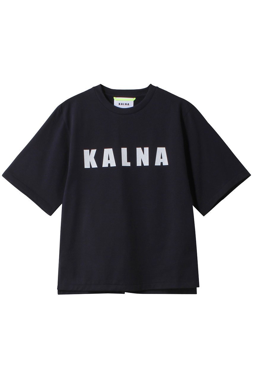 【カルナ/KALNA】のウルティマプリントロゴTEE インテリア・キッズ・メンズ・レディースファッション・服の通販 founy(ファニー) 　ファッション　Fashion　レディースファッション　WOMEN　トップス・カットソー　Tops/Tshirt　シャツ/ブラウス　Shirts/Blouses　ロング / Tシャツ　T-Shirts　カットソー　Cut and Sewn　ショート　Short　シンプル　Simple　スリーブ　Sleeve　プリント　Print　半袖　Short Sleeve　ネイビー|ID: prp329100001459298 ipo3291000000027949529