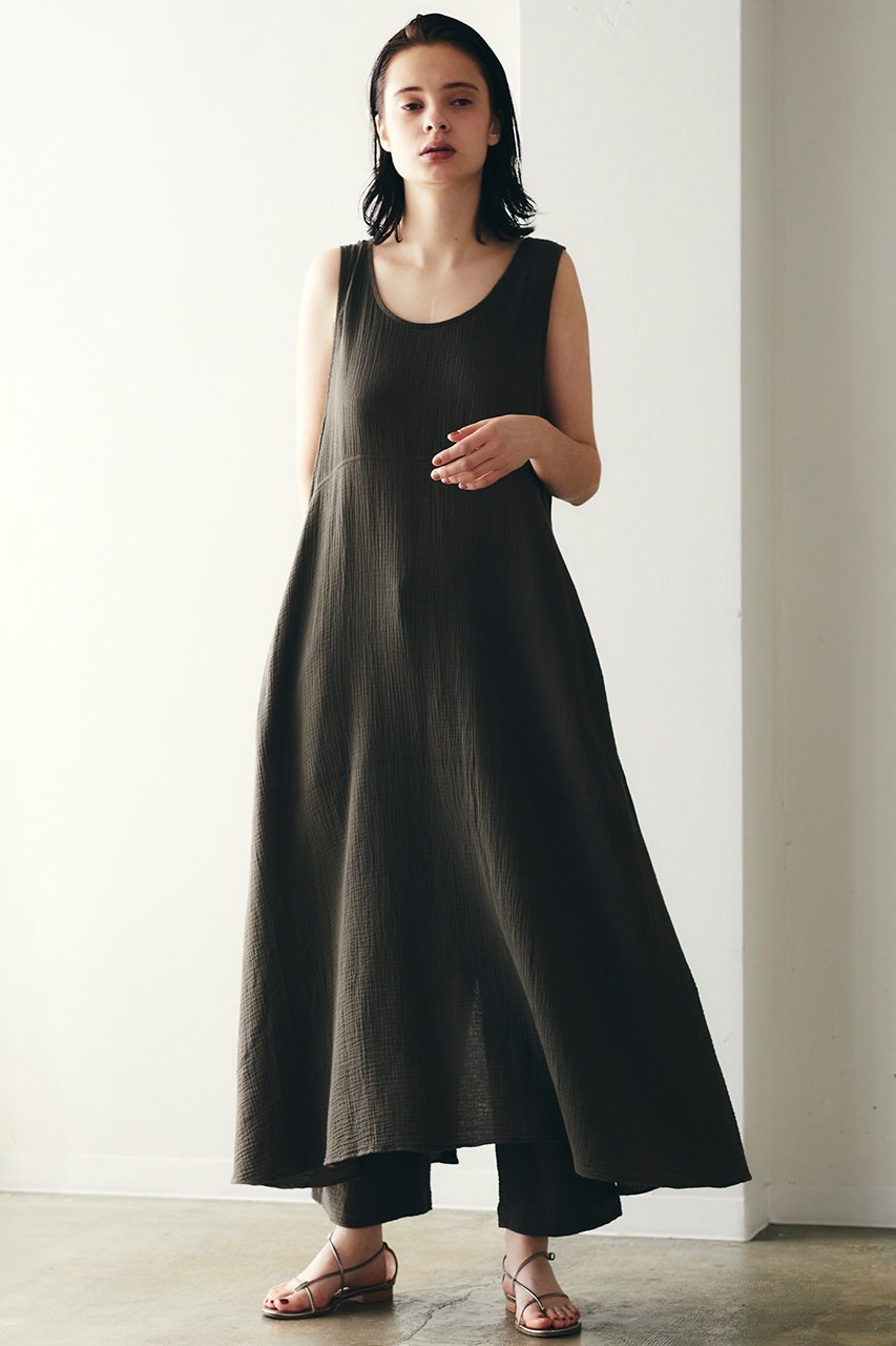 【マリリンムーン/MARILYN MOON】の【WALANCE】ナチュラルダイコットンガーゼスリーブレスドレス 人気、トレンドファッション・服の通販 founy(ファニー) 　ファッション　Fashion　レディースファッション　Fashion for Women　ワンピース　Dresses　フォーマル・パーティードレス・結婚式用ドレス　Elegant & Casual Dresses　チュニック　Tunic Tops & Dresses　チュニック　Tunic, Long Top　ドレス　Dress, One-Piece　フレア　Flare, Flared　リゾート　Resort, Vacation Style　リラックス　Relax, Relaxed Fit　ロング　Long, Long-Length　other-6|ID: prp329100001516662 ipo3291000000036828707