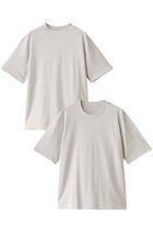 【スリー ドッツ/three dots】の【UNISEX】2pack tee crew tee/mock neck tee 2枚組パックTシャツ グレー|ID: prp329100001542664 ipo3291000000037016937