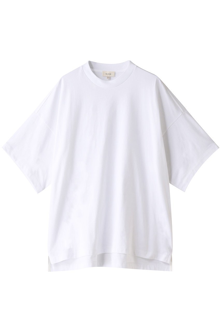 【ブラミンク/BLAMINK】のコットンクルーネックオーバースリーブTシャツ インテリア・キッズ・メンズ・レディースファッション・服の通販 founy(ファニー) 　ファッション　Fashion　レディースファッション　Fashion for Women　トップス・カットソー　Cut & Sew Tops　シャツ・ブラウス・オフィスカジュアル　Elegant Blouses & Button-Ups　ロングTシャツ・Tシャツ　Longline T-Shirts & Tees　カットソー・ベーシックTシャツ　Cut-and-Sewn Tops / Stretch Tees & Basics　ショート　Short, Short Length　シンプル　Simple, Minimal　スリーブ　Sleeve, Long Sleeve / Short Sleeve　半袖　Short Sleeve, Half Sleeve　ホワイト|ID: prp329100001590363 ipo3291000000032839059