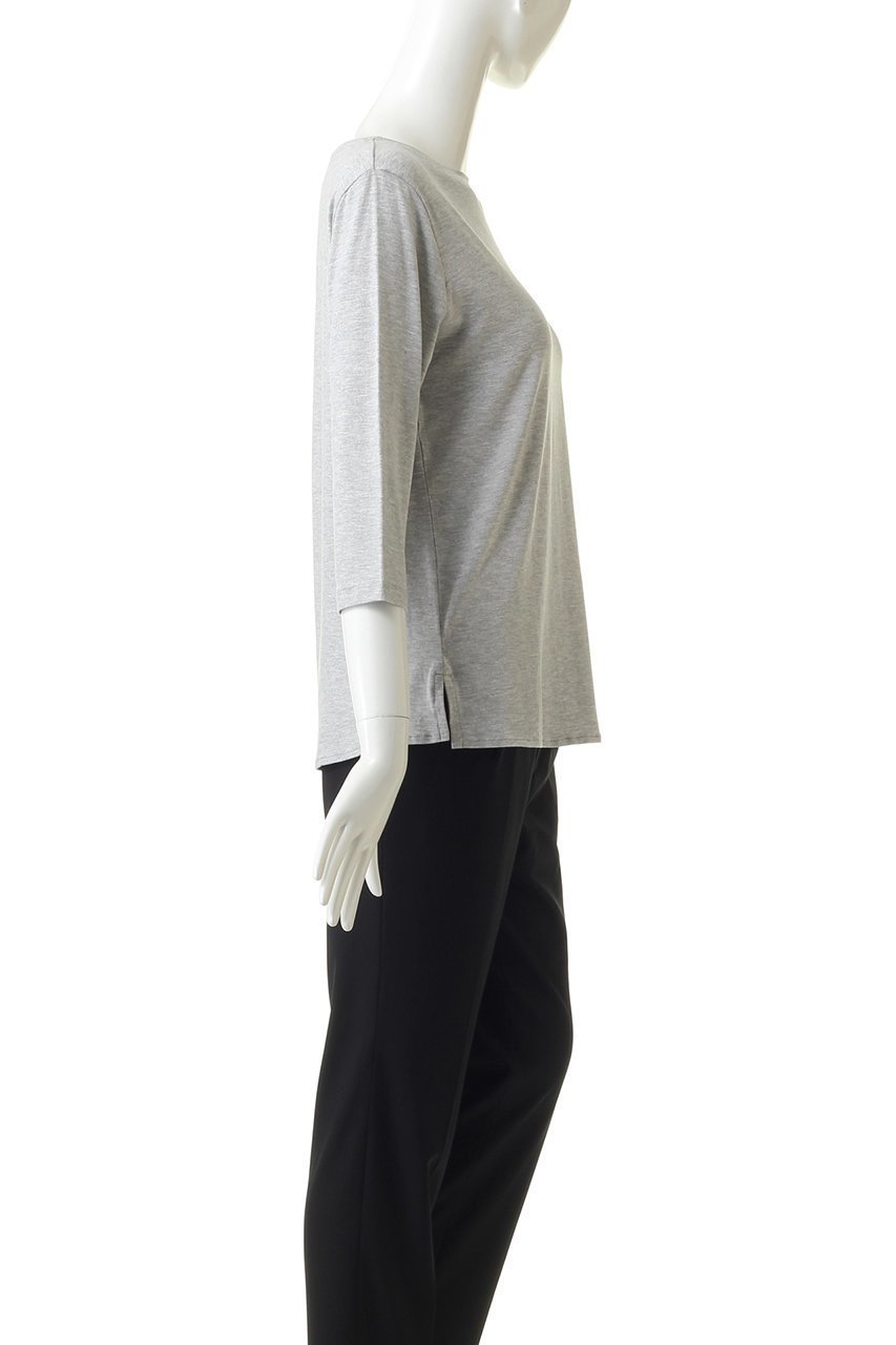 【エリオポール/heliopole】の【MAJESTIC FILATURES】ヴィスコースロングスリーブシャツ 人気、トレンドファッション・服の通販 founy(ファニー) 　ファッション　Fashion　レディースファッション　Fashion for Women　トップス・カットソー　Cut & Sew Tops　シャツ・ブラウス・オフィスカジュアル　Elegant Blouses & Button-Ups　ロングTシャツ・Tシャツ　Longline T-Shirts & Tees　カットソー・ベーシックTシャツ　Cut-and-Sewn Tops / Stretch Tees & Basics　シンプル　Simple, Minimal　スリット　Slit, Slit Detail　スリーブ　Sleeve, Long Sleeve / Short Sleeve　メランジ　Melange, Mixed Yarn　ロング　Long, Long-Length　other-3|ID: prp329100001634424 ipo3291000000036006735