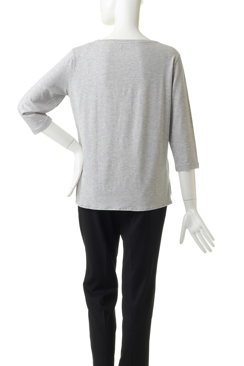 【エリオポール/heliopole】の【MAJESTIC FILATURES】ヴィスコースロングスリーブシャツ 人気、トレンドファッション・服の通販 founy(ファニー) 　ファッション　Fashion　レディースファッション　Fashion for Women　トップス・カットソー　Cut & Sew Tops　シャツ・ブラウス・オフィスカジュアル　Elegant Blouses & Button-Ups　ロングTシャツ・Tシャツ　Longline T-Shirts & Tees　カットソー・ベーシックTシャツ　Cut-and-Sewn Tops / Stretch Tees & Basics　シンプル　Simple, Minimal　スリット　Slit, Slit Detail　スリーブ　Sleeve, Long Sleeve / Short Sleeve　メランジ　Melange, Mixed Yarn　ロング　Long, Long-Length　other-4|ID: prp329100001634424 ipo3291000000036006737