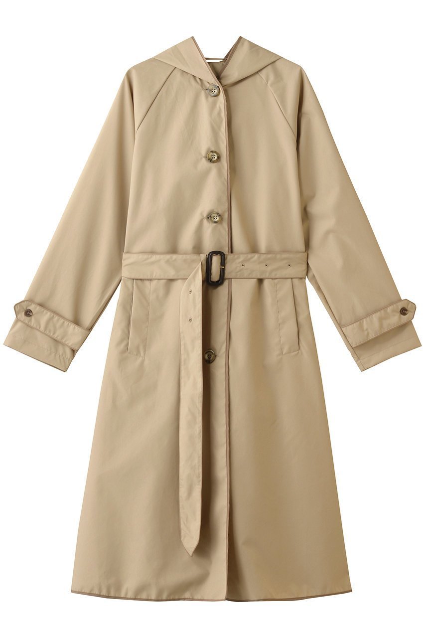 【ムーンバット/MOONBAT】の【Lignaggio】ロングパーカートレンチ インテリア・キッズ・メンズ・レディースファッション・服の通販 founy(ファニー) 　ファッション　Fashion　レディースファッション　Fashion for Women　アウター　Coat / Outerwear Collection　コート・ロングコート・ピーコート　Long Coats, Peacoats & More　パイピング　Piping, Trim Design　メッシュ　Mesh, Net Fabric　ベージュ|ID: prp329100001701805 ipo3291000000032922044