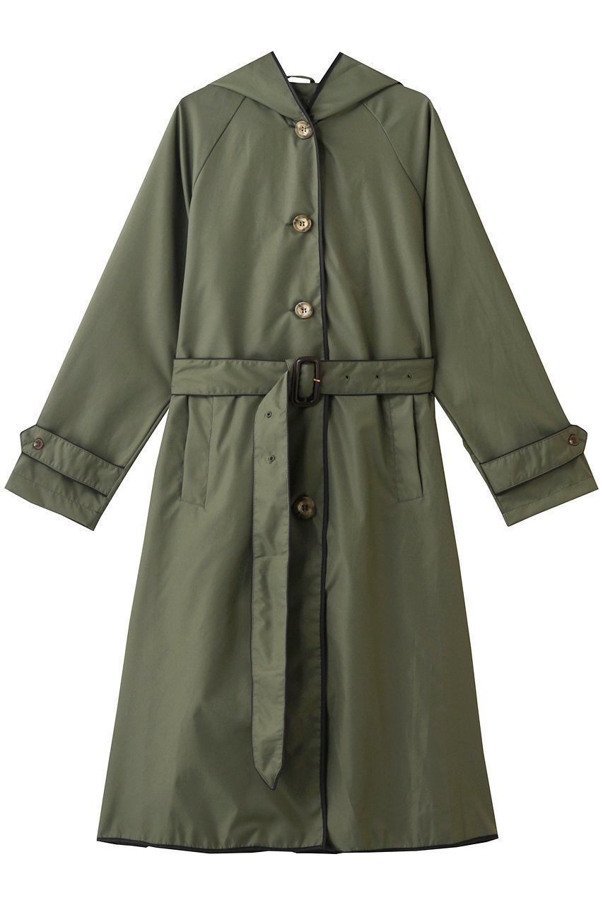【ムーンバット/MOONBAT】の【Lignaggio】ロングパーカートレンチ インテリア・キッズ・メンズ・レディースファッション・服の通販 founy(ファニー) 　ファッション　Fashion　レディースファッション　Fashion for Women　アウター　Coat / Outerwear Collection　コート・ロングコート・ピーコート　Long Coats, Peacoats & More　パイピング　Piping, Trim Design　メッシュ　Mesh, Net Fabric　カーキ|ID: prp329100001701805 ipo3291000000032922053