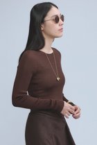 【カオス/Chaos】の18Gシルクリブニットクルーネック 人気、トレンドファッション・服の通販 founy(ファニー) ファッション Fashion レディースファッション Fashion for Women トップス・カットソー Cut & Sew Tops ニット Knit Tops & Sweaters カジュアルプルオーバー・ニットトップス Pullovers & Knit Tops / Casual Pullovers シルク Silk, 100% Silk シンプル Simple, Minimal フィット Fit, Slim Fit ロング Long, Long-Length thumbnail ダークブラウン|ID: prp329100001705692 ipo3291000000035126060