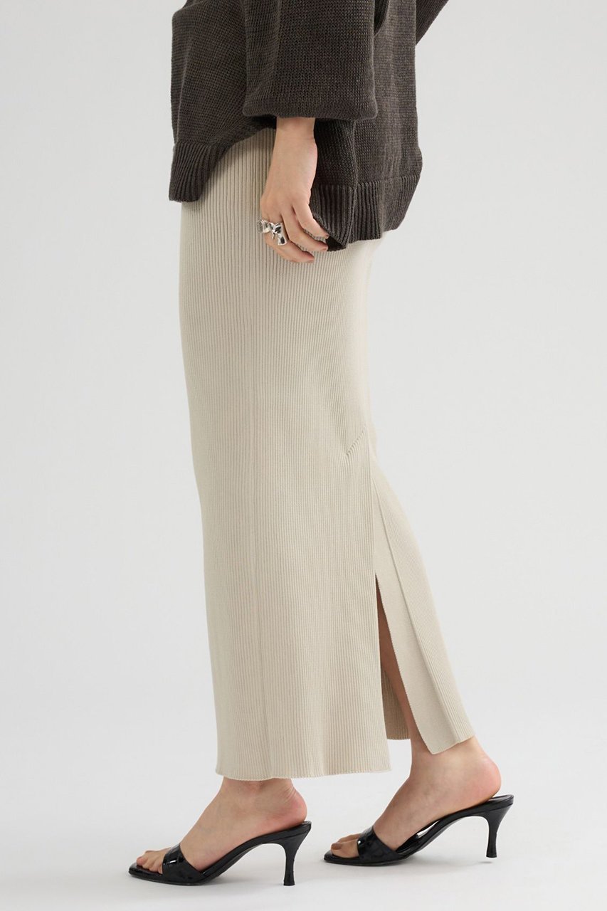 【カオス/Chaos】のCRインプレリブスカート インテリア・キッズ・メンズ・レディースファッション・服の通販 founy(ファニー) 　ファッション　Fashion　レディースファッション　Fashion for Women　スカート　Skirts　ロングスカート　Long Skirts / Maxi & Midi Skirts　ストレッチ　Stretch, Stretchy Fabric　スリット　Slit, Slit Detail　セットアップ　Set-Up, Coordinated Outfit　タンク　Tank Top, Sleeveless Top　ロング　Long, Long-Length　定番　Standard, Basic Item　グレージュ|ID: prp329100001705704 ipo3291000000036526422