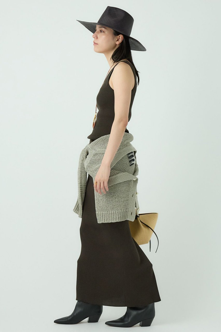 【カオス/Chaos】のCRインプレリブスカート 人気、トレンドファッション・服の通販 founy(ファニー) 　ファッション　Fashion　レディースファッション　Fashion for Women　スカート　Skirts　ロングスカート　Long Skirts / Maxi & Midi Skirts　ストレッチ　Stretch, Stretchy Fabric　スリット　Slit, Slit Detail　セットアップ　Set-Up, Coordinated Outfit　タンク　Tank Top, Sleeveless Top　ロング　Long, Long-Length　定番　Standard, Basic Item　other-4|ID: prp329100001705704 ipo3291000000036619072