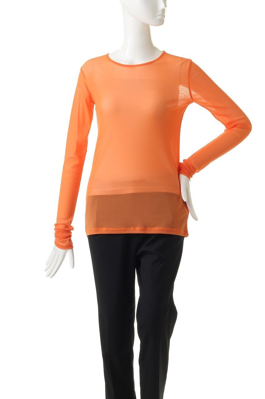 【メゾンスペシャル/MAISON SPECIAL】のプレミアムパワーメッシュクルートップ 人気、トレンドファッション・服の通販 founy(ファニー) 　ファッション　Fashion　レディースファッション　Fashion for Women　トップス・カットソー　Cut & Sew Tops　シャツ・ブラウス・オフィスカジュアル　Elegant Blouses & Button-Ups　ロングTシャツ・Tシャツ　Longline T-Shirts & Tees　カットソー・ベーシックTシャツ　Cut-and-Sewn Tops / Stretch Tees & Basics　インナー　Innerwear　キャミソール　Camisole, Spaghetti Strap Top　シアー　Sheer, See-Through　スリット　Slit, Slit Detail　スリーブ　Sleeve, Long Sleeve / Short Sleeve　トレンド　Trend, Trending Now　フィット　Fit, Slim Fit　メッシュ　Mesh, Net Fabric　ロング　Long, Long-Length　再入荷　Restock / Back in Stock　other-2|ID: prp329100001715190 ipo3291000000031447013