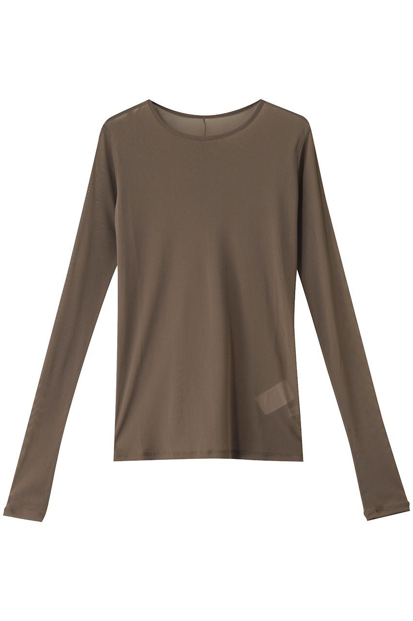 【メゾンスペシャル/MAISON SPECIAL】のプレミアムパワーメッシュクルートップ インテリア・キッズ・メンズ・レディースファッション・服の通販 founy(ファニー) 　ファッション　Fashion　レディースファッション　Fashion for Women　トップス・カットソー　Cut & Sew Tops　シャツ・ブラウス・オフィスカジュアル　Elegant Blouses & Button-Ups　ロングTシャツ・Tシャツ　Longline T-Shirts & Tees　カットソー・ベーシックTシャツ　Cut-and-Sewn Tops / Stretch Tees & Basics　インナー　Innerwear　キャミソール　Camisole, Spaghetti Strap Top　シアー　Sheer, See-Through　スリット　Slit, Slit Detail　スリーブ　Sleeve, Long Sleeve / Short Sleeve　トレンド　Trend, Trending Now　フィット　Fit, Slim Fit　メッシュ　Mesh, Net Fabric　ロング　Long, Long-Length　再入荷　Restock / Back in Stock　BRN(ブラウン)|ID: prp329100001715190 ipo3291000000031604598