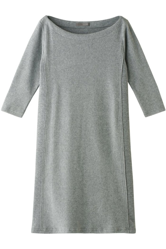 【フォーコーナーズ/+FOUR CORNERS】のコンビボートネック ワンピース インテリア・キッズ・メンズ・レディースファッション・服の通販 founy(ファニー) https://founy.com/ ファッション Fashion レディースファッション Fashion for Women ワンピース Dresses チュニック Tunic Tops & Dresses キルティング Quilted, Quilting シンプル Simple, Minimal チュニック Tunic, Long Top デコルテ Décolleté, Neckline リラックス Relax, Relaxed Fit |ID: prp329100001790550 ipo3291000000036671178