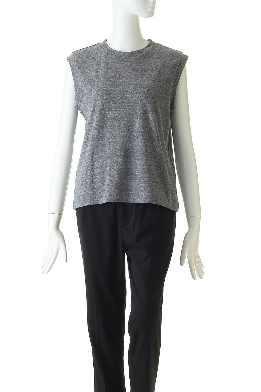 【プレインピープル/PLAIN PEOPLE】のムラ糸アーサ天竺ノースリーブTシャツ 人気、トレンドファッション・服の通販 founy(ファニー) 　ファッション　Fashion　レディースファッション　Fashion for Women　トップス・カットソー　Cut & Sew Tops　キャミソール&ノースリーブ　Camisoles & Sleeveless Tops　シャツ・ブラウス・オフィスカジュアル　Elegant Blouses & Button-Ups　ロングTシャツ・Tシャツ　Longline T-Shirts & Tees　カットソー・ベーシックTシャツ　Cut-and-Sewn Tops / Stretch Tees & Basics　キャミソール　Camisole, Spaghetti Strap Top　タンク　Tank Top, Sleeveless Top　ノースリーブ　Sleeveless, No-Sleeve　フェミニン　Feminine, Girly　ボトム　Bottoms, Lower Wear　other-2|ID: prp329100001790804 ipo3291000000032839957