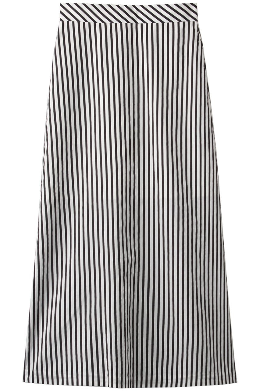 【マルティニーク/martinique】のストライプスカート インテリア・キッズ・メンズ・レディースファッション・服の通販 founy(ファウニー) 　ファッション　Fashion　レディースファッション　Fashion for Women　スカート　Skirts　ロングスカート　Long Skirts / Maxi & Midi Skirts　スタイリッシュ　Stylish, Fashionable　ストライプ　Stripe, Striped Pattern　ロング　Long, Long-Length　台形　A-Line, Trapezoid Shape　ホワイト×ブラック|ID: prp329100001842892 ipo3291000000036831959