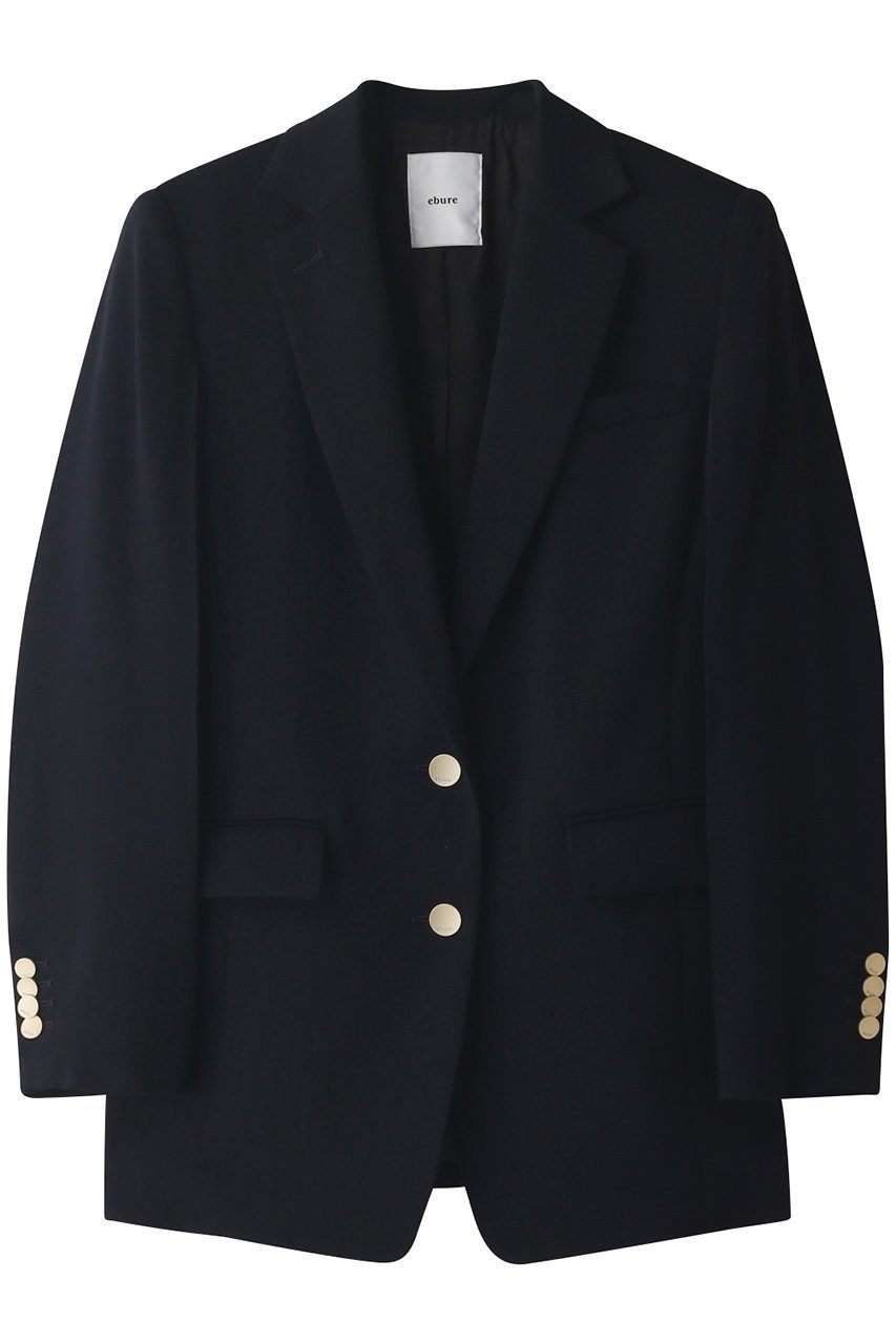 【エブール/ebure】のライトドライウール 2釦シングルジャケット インテリア・キッズ・メンズ・レディースファッション・服の通販 founy(ファニー) 　ファッション　Fashion　レディースファッション　Fashion for Women　アウター　Coat / Outerwear Collection　レディースジャケット・軽アウター　Jackets　ジャケット　Jacket, Outerwear　スマート　Smart, Elegant　テーラード　Tailored, Tailored Fit　エレガント 上品　Elegant　再入荷　Restock / Back in Stock　定番　Standard, Basic Item　ネイビー|ID: prp329100001842924 ipo3291000000035653961