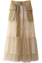 【メゾンスペシャル/MAISON SPECIAL】のチュールティアードベルトスカート BGE(ベージュ)|ID: prp329100001932375 ipo3291000000032898779