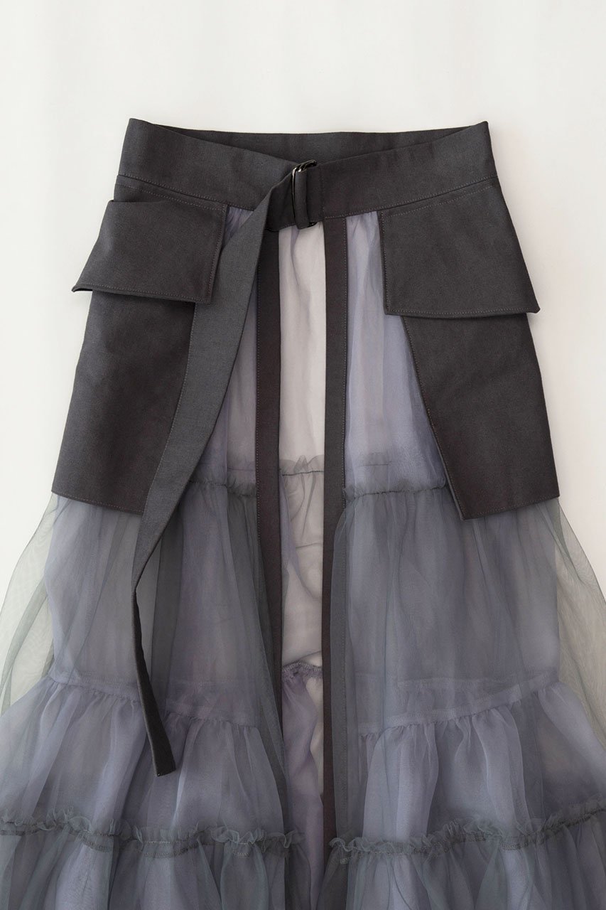 【メゾンスペシャル/MAISON SPECIAL】のチュールティアードベルトスカート 人気、トレンドファッション・服の通販 founy(ファニー) 　ファッション　Fashion　レディースファッション　Fashion for Women　スカート　Skirts　ベルト&ウエストマーク　Belts & Waist Accessories　アクセサリー　Fashion Accessories　オーガンジー　Organza Fabric　シアー　Sheer, See-Through　チュール　Tulip, Tulip Motif　フレア　Flare, Flared　ポケット　Pocket, Pocket Detail　マキシ　Maxi, Full Length　other-2|ID: prp329100001932375 ipo3291000000032898790