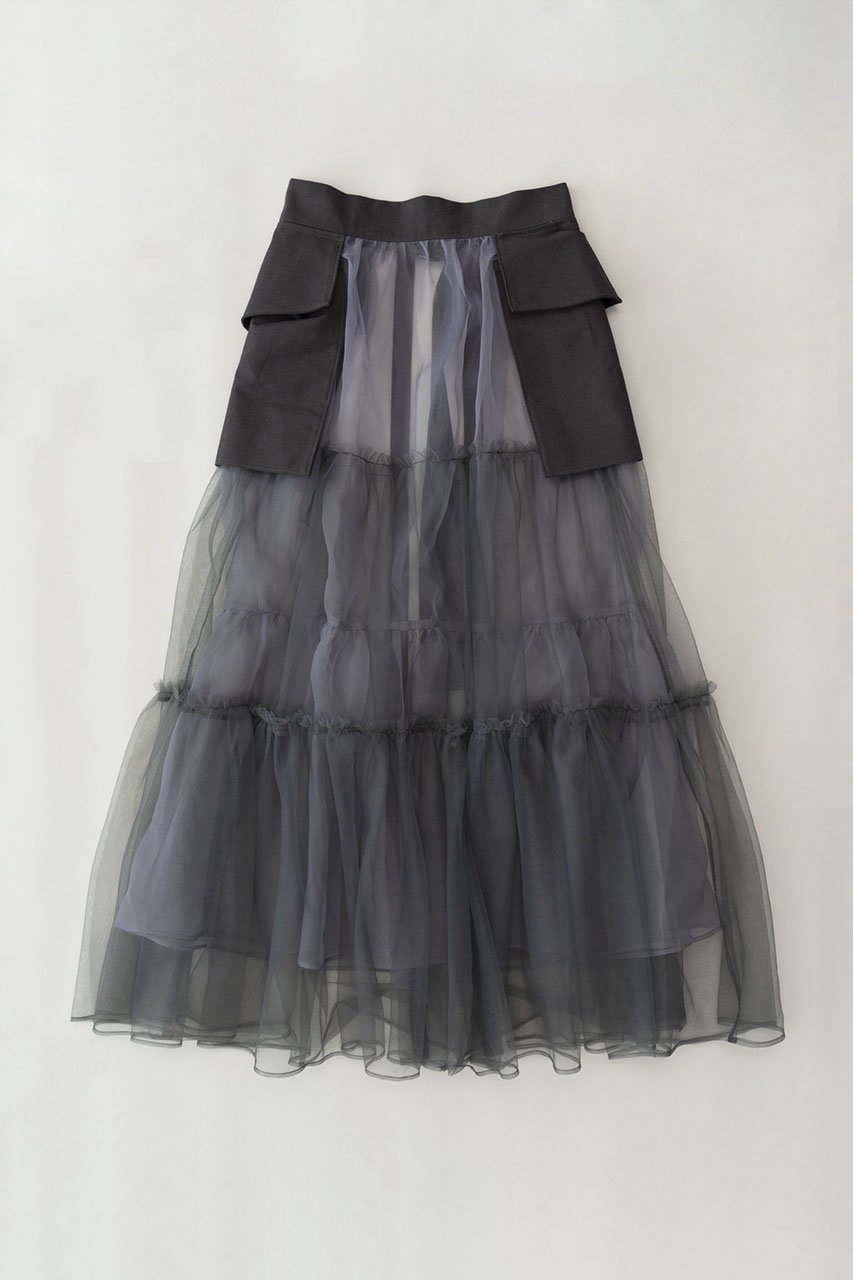 【メゾンスペシャル/MAISON SPECIAL】のチュールティアードベルトスカート 人気、トレンドファッション・服の通販 founy(ファニー) 　ファッション　Fashion　レディースファッション　Fashion for Women　スカート　Skirts　ベルト&ウエストマーク　Belts & Waist Accessories　アクセサリー　Fashion Accessories　オーガンジー　Organza Fabric　シアー　Sheer, See-Through　チュール　Tulip, Tulip Motif　フレア　Flare, Flared　ポケット　Pocket, Pocket Detail　マキシ　Maxi, Full Length　other-5|ID: prp329100001932375 ipo3291000000032898804