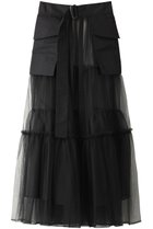 【メゾンスペシャル/MAISON SPECIAL】のチュールティアードベルトスカート BLK(ブラック)|ID: prp329100001932375 ipo3291000000036125240