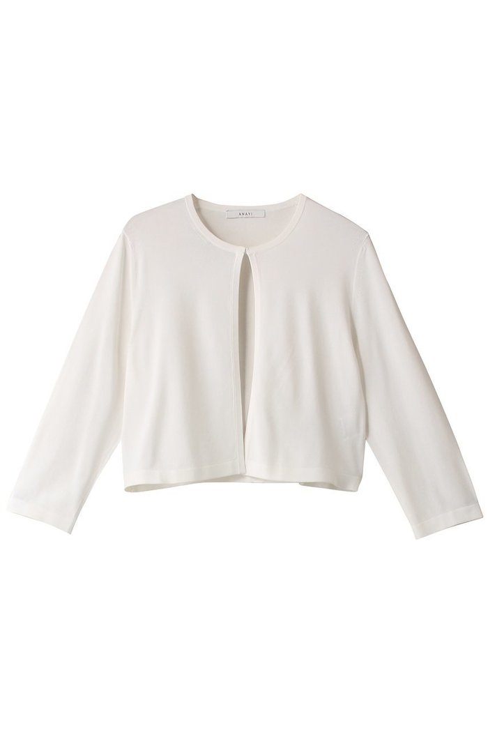 【アナイ/ANAYI】のレーヨンナイロン天竺クルーネックカーディガン インテリア・キッズ・メンズ・レディースファッション・服の通販 founy(ファニー) https://founy.com/ ファッション Fashion レディースファッション Fashion for Women トップス・カットソー Cut & Sew Tops ニット Knit Tops & Sweaters カーディガン・羽織り Layered Style Cardigans カーディガン Cardigan, Knitwear ショート Short, Short Length シンプル Simple, Minimal パーティ Party, Party Style ボレロ Bolero, Short Cardigan エレガント 上品 Elegant |ID: prp329100001935893 ipo3291000000036797965