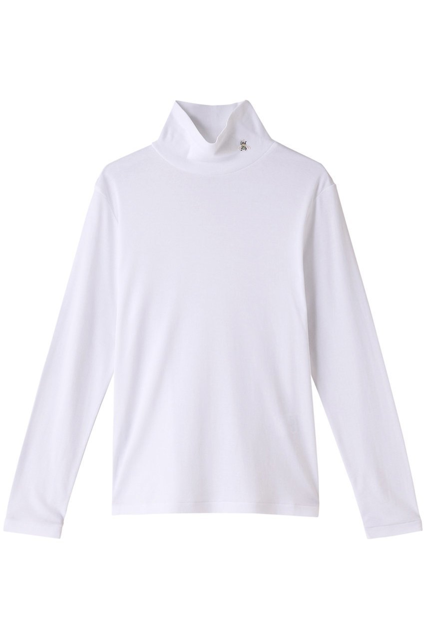 【アンティパスト/ANTIPAST】のコットンフライスハイネックTシャツ with BEE インテリア・キッズ・メンズ・レディースファッション・服の通販 founy(ファニー) ファッション Fashion レディースファッション Fashion for Women トップス・カットソー Cut & Sew Tops シャツ・ブラウス・オフィスカジュアル Elegant Blouses & Button-Ups ロングTシャツ・Tシャツ Longline T-Shirts & Tees カットソー・ベーシックTシャツ Cut-and-Sewn Tops / Stretch Tees & Basics インナー Innerwear シンプル Simple, Minimal スタイリッシュ Stylish, Fashionable スリーブ Sleeve, Long Sleeve / Short Sleeve ハイネック High Neck, Mock Neck ロング Long, Long-Length 定番 Standard, Basic Item ホワイト|ID: prp329100001973172 ipo3291000000032847588