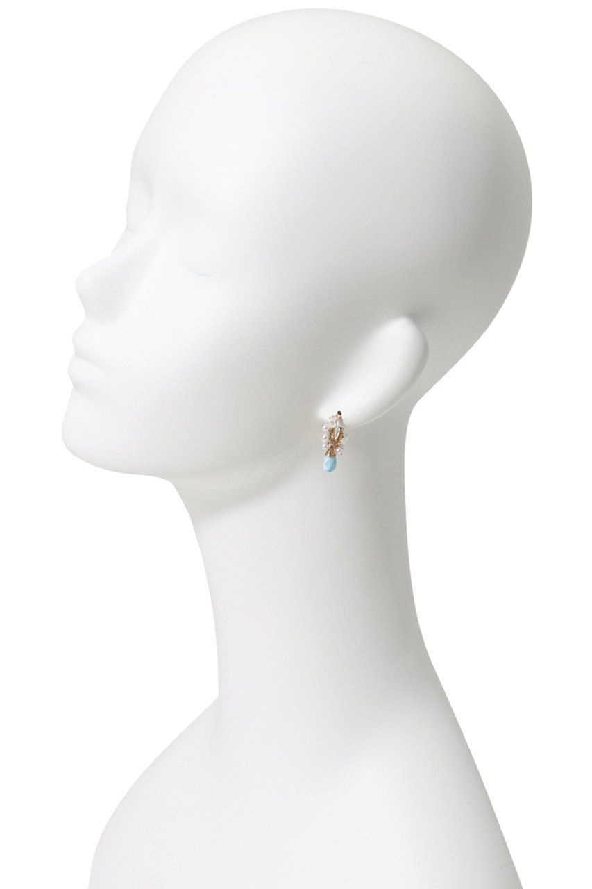 【ナチュラリジュエリ/NATURALI JEWELRY】のラリマードロップ巻フープピアス 人気、トレンドファッション・服の通販 founy(ファニー) 　ファッション　Fashion　レディースファッション　Fashion for Women　ジュエリー　Jewelry　ファッションリング　Fashion Rings　イヤリング・フープ・ドロップタイプ　Hoop, Drop & Clip Earrings　イヤリング　Earrings　パーティ　Party, Party Style　パール　Pearl, Pearl Accent　フープ　Hoop, Hoop Earrings　マーブル　Marble, Marble Pattern　other-4|ID: prp329100001980111 ipo3291000000031267144