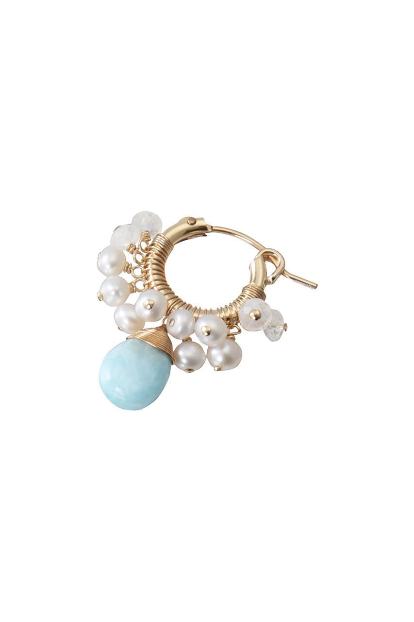 【ナチュラリジュエリ/NATURALI JEWELRY】のラリマードロップ巻フープピアス 人気、トレンドファッション・服の通販 founy(ファニー) 　ファッション　Fashion　レディースファッション　Fashion for Women　ジュエリー　Jewelry　ファッションリング　Fashion Rings　イヤリング・フープ・ドロップタイプ　Hoop, Drop & Clip Earrings　イヤリング　Earrings　パーティ　Party, Party Style　パール　Pearl, Pearl Accent　フープ　Hoop, Hoop Earrings　マーブル　Marble, Marble Pattern　other-5|ID: prp329100001980111 ipo3291000000035555805