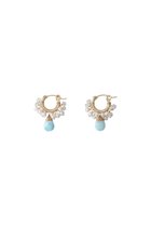 【ナチュラリジュエリ/NATURALI JEWELRY】のラリマードロップ巻フープピアス ラリマー|ID: prp329100001980111 ipo3291000000036178141