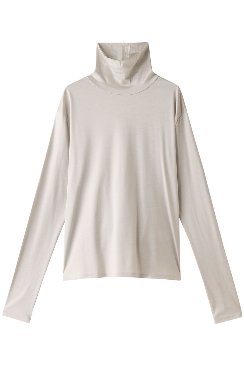 【エリオポール/heliopole】の【smooth skin series】 High Neck カットソー インテリア・キッズ・メンズ・レディースファッション・服の通販 founy(ファニー) 　ファッション　Fashion　レディースファッション　Fashion for Women　トップス・カットソー　Cut & Sew Tops　シャツ・ブラウス・オフィスカジュアル　Elegant Blouses & Button-Ups　ロングTシャツ・Tシャツ　Longline T-Shirts & Tees　カットソー・ベーシックTシャツ　Cut-and-Sewn Tops / Stretch Tees & Basics　カットソー　Cut and Sewn Top　スリーブ　Sleeve, Long Sleeve / Short Sleeve　トレンド　Trend, Trending Now　ベーシック　Basic, Essential　ロング　Long, Long-Length　定番　Standard, Basic Item　A/W・秋冬　Autumn/Winter　ライトグレー|ID: prp329100001982565 ipo3291000000032892548