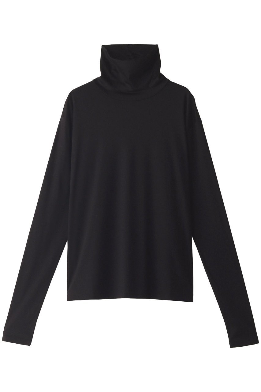 【エリオポール/heliopole】の【smooth skin series】 High Neck カットソー インテリア・キッズ・メンズ・レディースファッション・服の通販 founy(ファニー) 　ファッション　Fashion　レディースファッション　Fashion for Women　トップス・カットソー　Cut & Sew Tops　シャツ・ブラウス・オフィスカジュアル　Elegant Blouses & Button-Ups　ロングTシャツ・Tシャツ　Longline T-Shirts & Tees　カットソー・ベーシックTシャツ　Cut-and-Sewn Tops / Stretch Tees & Basics　カットソー　Cut and Sewn Top　スリーブ　Sleeve, Long Sleeve / Short Sleeve　トレンド　Trend, Trending Now　ベーシック　Basic, Essential　ロング　Long, Long-Length　定番　Standard, Basic Item　A/W・秋冬　Autumn/Winter　ブラック|ID: prp329100001982565 ipo3291000000032892550