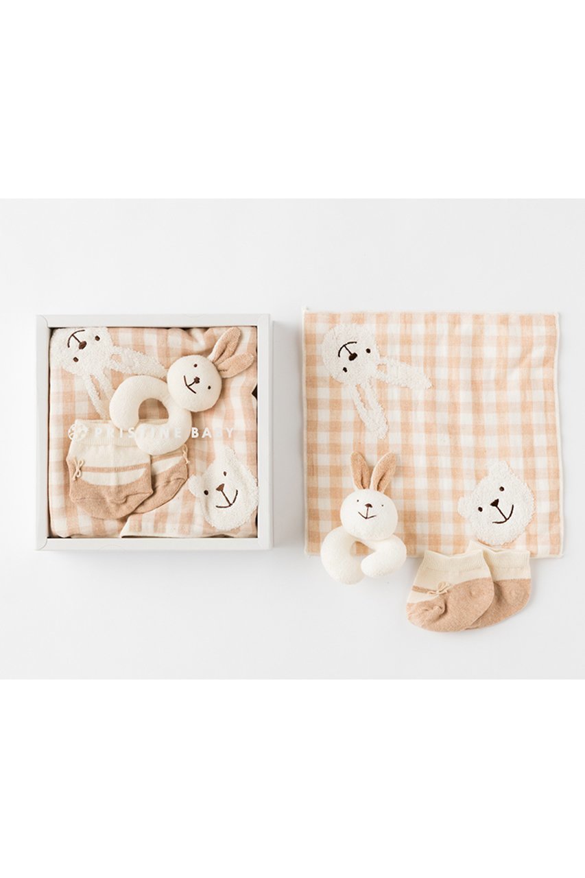 【プリスティン/PRISTINE / KIDS】の【KIDS】うさぎさんの ギフトボックス 人気、トレンドファッション・服の通販 founy(ファニー) 　ファッション　Fashion　キッズファッション　Fashion for Kids　おすすめ　Recommended / Our Picks　キャラクター　Character, Licensed Characters　ギフト プレゼント　Gift / Present　コンパクト　Compact, Small Size　ストラップシューズ　Strap Shoes, Mary Janes　ソックス　Socks, Hosiery　タオル　Towel, Bath Towel　フィット　Fit, Slim Fit　ベビー　Baby, Babywear　ボックス　Boxy, Box Shape　リボン　Ribbon, Bow　other-5|ID: prp329100002002721 ipo3291000000036246481