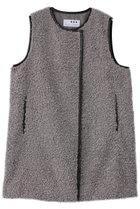 【スリー ドッツ/three dots】のプードルボアロングベスト グレー|ID: prp329100002006442 ipo3291000000034397913