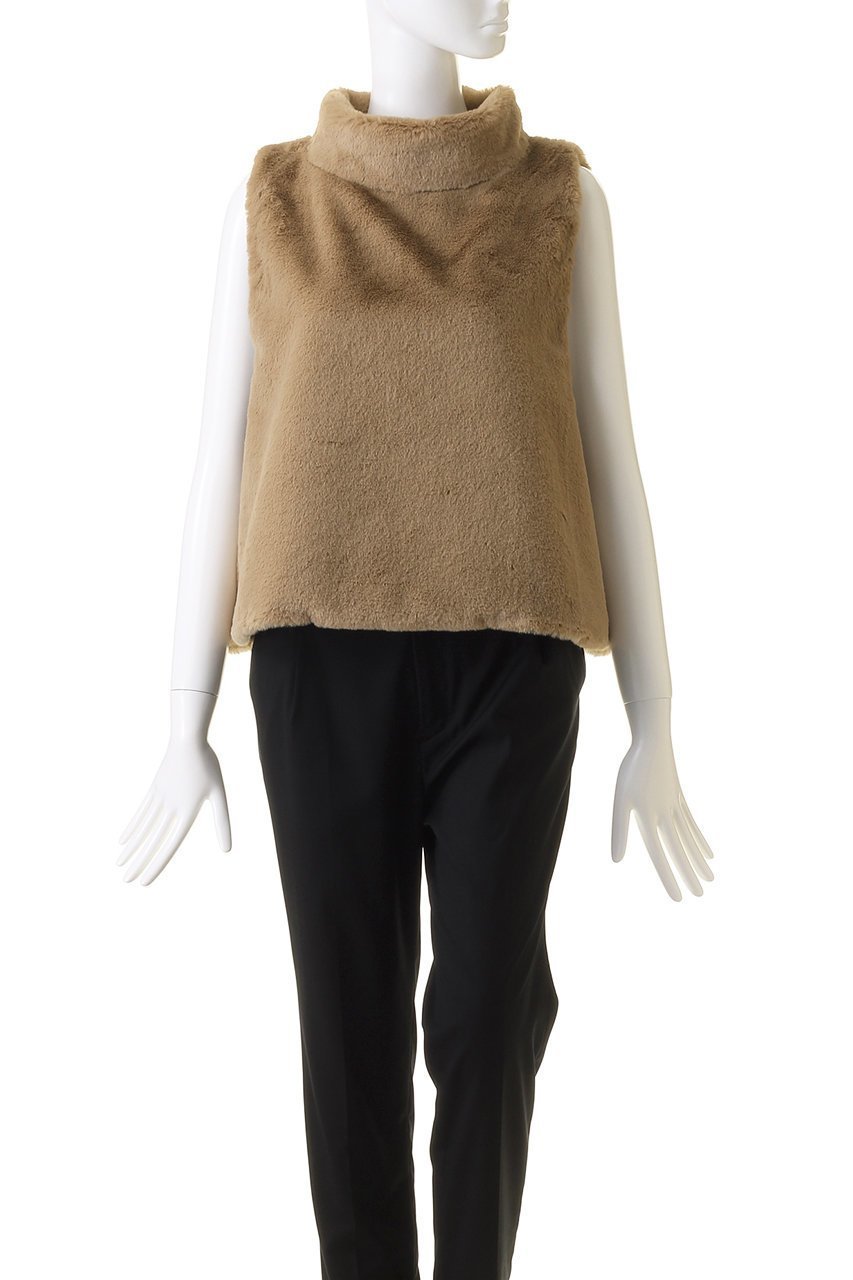 【プレインピープル/PLAIN PEOPLE】のフェイクファーオフタートルベスト 人気、トレンドファッション・服の通販 founy(ファニー) 　ファッション　Fashion　レディースファッション　Fashion for Women　アウター　Coat / Outerwear Collection　レディースジャケット・軽アウター　Jackets　ジャケット　Jacket, Outerwear　タートルネック　Turtleneck, High Neck　フェイクファー　Faux Fur, Imitation Fur　フランス　France, French　ベスト　Vest, Waistcoat　リアル　Real, Realistic　ワンポイント　One Point, Statement Accent　防寒　Cold Protection, Winter-Ready　other-2|ID: prp329100002014001 ipo3291000000035721371