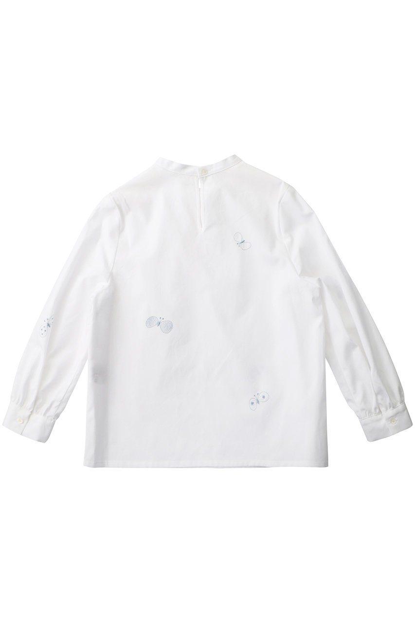 【ミナ ペルホネン/mina perhonen / KIDS】の【KIDS】choucho ブラウス ホワイト 140 人気、トレンドファッション・服の通販 founy(ファニー) 　ファッション　Fashion　キッズファッション　Fashion for Kids　トップス・カットソー　Cut & Sew Tops　ギャザー　Gathered, Ruffled　other-2|ID: prp329100002035654 ipo3291000000036192379