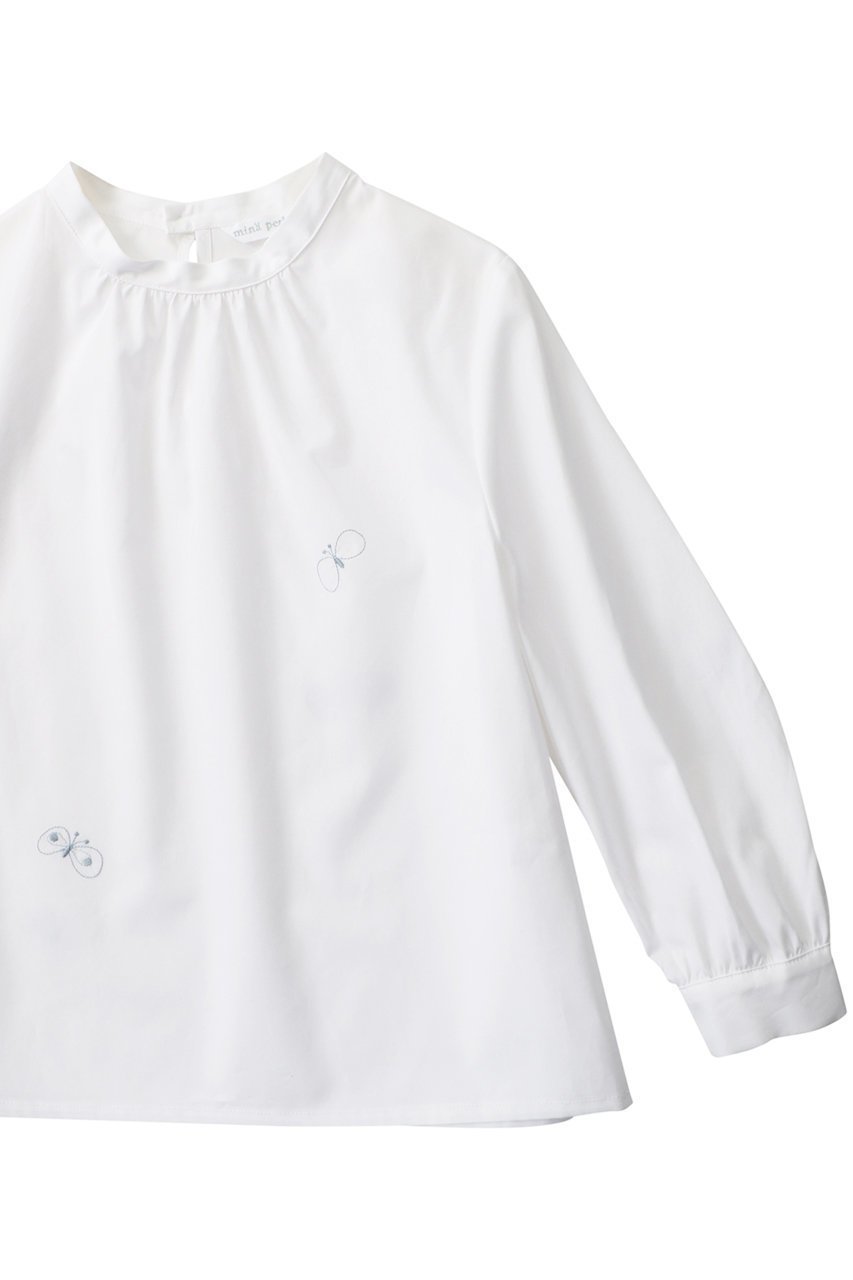 【ミナ ペルホネン/mina perhonen / KIDS】の【KIDS】choucho ブラウス ホワイト 140 人気、トレンドファッション・服の通販 founy(ファニー) 　ファッション　Fashion　キッズファッション　Fashion for Kids　トップス・カットソー　Cut & Sew Tops　ギャザー　Gathered, Ruffled　other-3|ID: prp329100002035654 ipo3291000000036192380