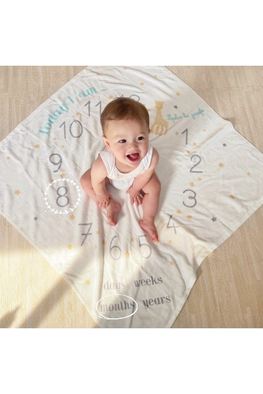【キリンのソフィー/Sophie la girafe / KIDS】の【BABY】マイルストーン・バスタオル 月齢タオル 人気、トレンドファッション・服の通販 founy(ファニー) 　ギフト プレゼント　Gift / Present　タオル　Towel, Bath Towel　プリント　Print, Printed Pattern　ボックス　Boxy, Box Shape　リボン　Ribbon, Bow　other-8|ID: prp329100002052133 ipo3291000000036236438
