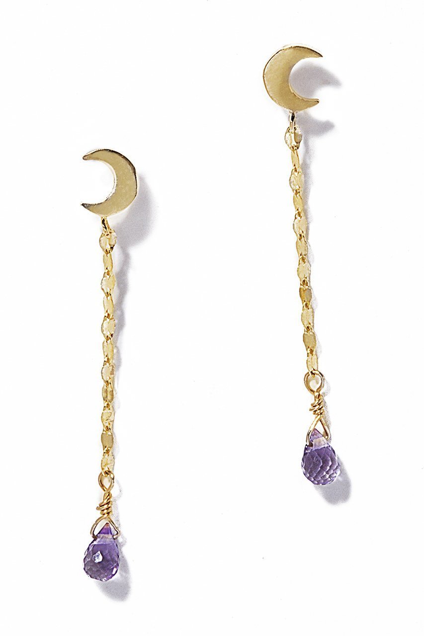 【ルボンボン/les bonbon】のmoonlight ピアス インテリア・キッズ・メンズ・レディースファッション・服の通販 founy(ファニー) 　ファッション　Fashion　レディースファッション　WOMEN　ジュエリー　Jewelry　リング　Rings　イヤリング　Earrings　イヤリング　Earrings　チェーン　Chain　パープル　Purple　モチーフ　Motif　定番　Standard　ゴールド×クリアー|ID: prp329100002125578 ipo3291000000020698143