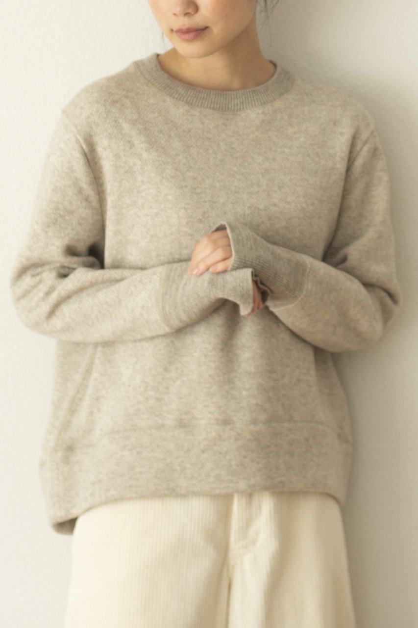 【プリスティン/PRISTINE】のヤク裏毛トレーナー 人気、トレンドファッション・服の通販 founy(ファニー) 　ファッション　Fashion　レディースファッション　Fashion for Women　トップス・カットソー　Cut & Sew Tops　シャツ・ブラウス・オフィスカジュアル　Elegant Blouses & Button-Ups　ロングTシャツ・Tシャツ　Longline T-Shirts & Tees　カットソー・ベーシックTシャツ　Cut-and-Sewn Tops / Stretch Tees & Basics　おすすめ　Recommended / Our Picks　スリーブ　Sleeve, Long Sleeve / Short Sleeve　セットアップ　Set-Up, Coordinated Outfit　トレーナー　Sweatshirt, Trainer　リラックス　Relax, Relaxed Fit　ロング　Long, Long-Length　other-6|ID: prp329100002128275 ipo3291000000035809633