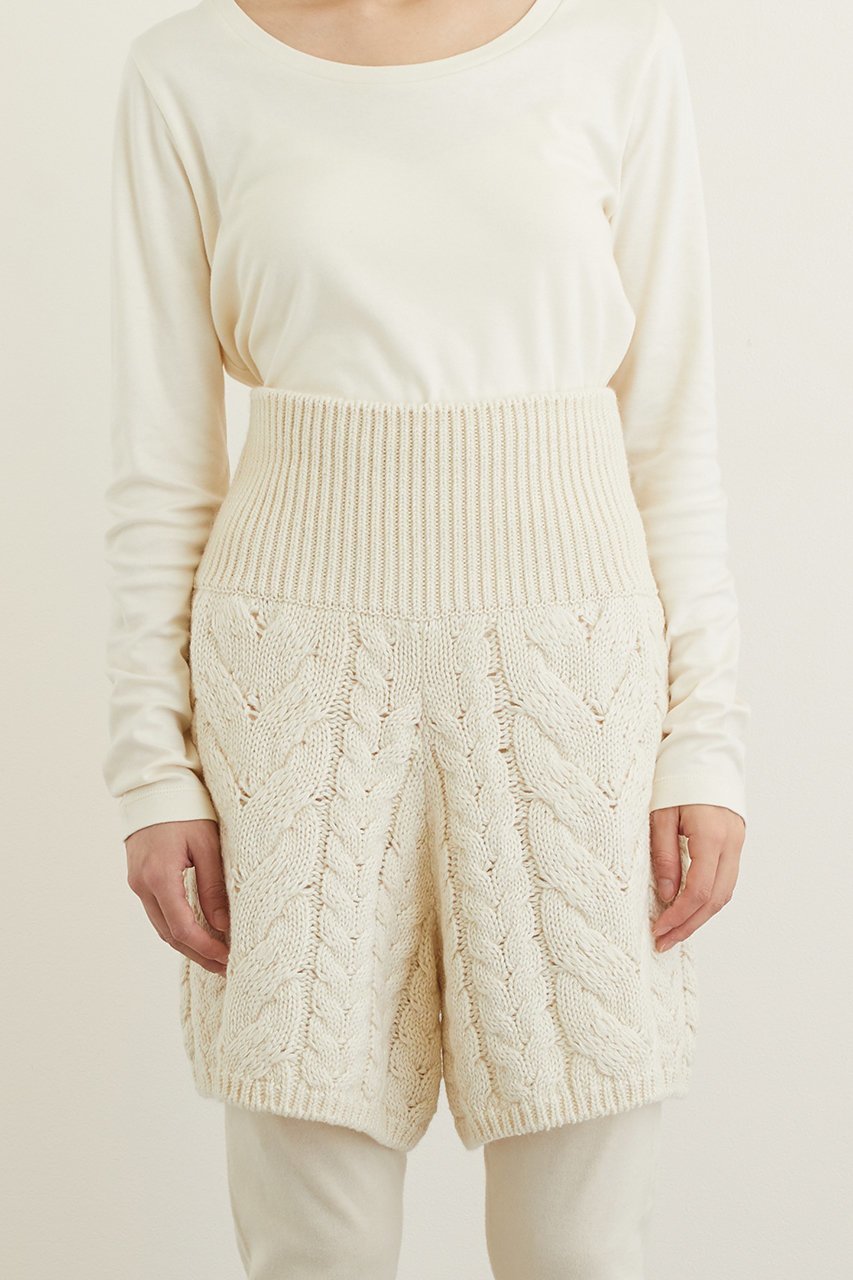 【プリスティン/PRISTINE】のウールコットンケーブル柄ショートパンツ 人気、トレンドファッション・服の通販 founy(ファニー) 　ファッション　Fashion　レディースファッション　Fashion for Women　パンツ　Pants & Trousers　ショートパンツ・ハーフパンツ　High-Waisted & Relaxed Shorts　おすすめ　Recommended / Our Picks　ショート　Short, Short Length　セットアップ　Set-Up, Coordinated Outfit　セーター　Sweater, Knitwear　ベスト　Vest, Waistcoat　other-6|ID: prp329100002128276 ipo3291000000032831008