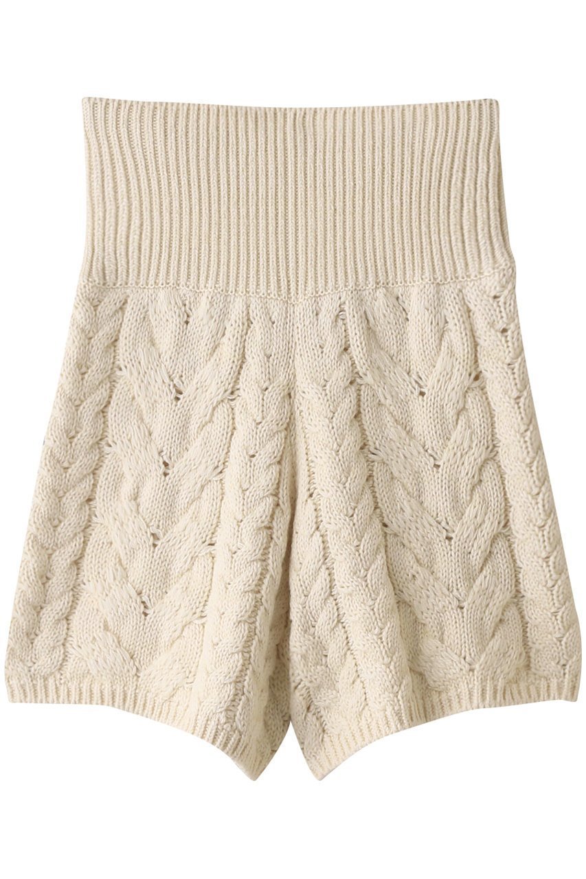 【プリスティン/PRISTINE】のウールコットンケーブル柄ショートパンツ インテリア・キッズ・メンズ・レディースファッション・服の通販 founy(ファニー) 　ファッション　Fashion　レディースファッション　Fashion for Women　パンツ　Pants & Trousers　ショートパンツ・ハーフパンツ　High-Waisted & Relaxed Shorts　おすすめ　Recommended / Our Picks　ショート　Short, Short Length　セットアップ　Set-Up, Coordinated Outfit　セーター　Sweater, Knitwear　ベスト　Vest, Waistcoat　ナチュラル|ID: prp329100002128276 ipo3291000000035422804
