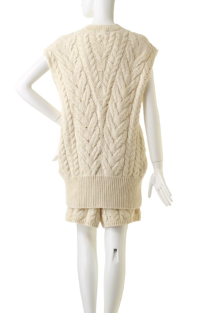 【プリスティン/PRISTINE】のウールコットンケーブル柄ベスト 人気、トレンドファッション・服の通販 founy(ファニー) 　ファッション　Fashion　レディースファッション　Fashion for Women　トップス・カットソー　Cut & Sew Tops　ニット　Knit Tops & Sweaters　ベスト&ジレ / 重ね着スタイル　Vests & Gilets　カジュアルプルオーバー・ニットトップス　Pullovers & Knit Tops / Casual Pullovers　ベスト　Vest, Waistcoat　ロング　Long, Long-Length　other-4|ID: prp329100002128277 ipo3291000000035963133