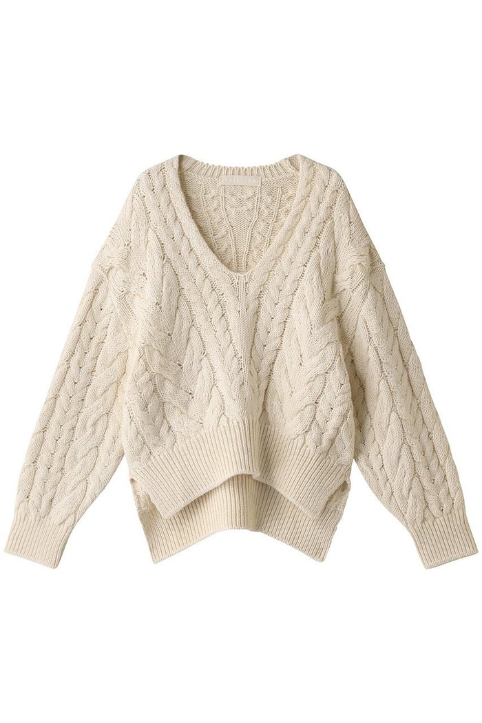 【プリスティン/PRISTINE】のウールコットンケーブル柄セーター インテリア・キッズ・メンズ・レディースファッション・服の通販 founy(ファニー) https://founy.com/ ファッション Fashion レディースファッション Fashion for Women トップス・カットソー Cut & Sew Tops ニット Knit Tops & Sweaters カジュアルプルオーバー・ニットトップス Pullovers & Knit Tops / Casual Pullovers おすすめ Recommended / Our Picks ショート Short, Short Length スリット Slit, Slit Detail セットアップ Set-Up, Coordinated Outfit セーター Sweater, Knitwear A/W・秋冬 Autumn/Winter |ID: prp329100002128278 ipo3291000000036688265