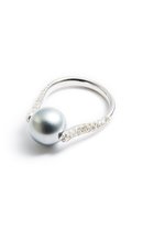 【オー/oeau】の【受注生産】dilemma リング(silver pearl×diamond) ホワイトゴールド×シルバー|ID:prp329100002140507