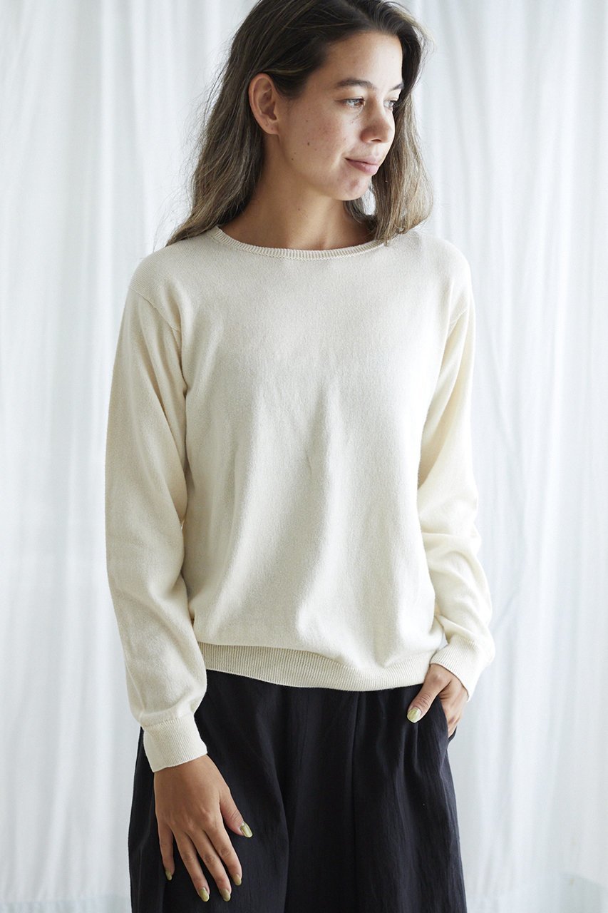 【ナナデコール/nanadecor】のコットンエアリークルーニット 人気、トレンドファッション・服の通販 founy(ファニー) 　ファッション　Fashion　レディースファッション　Fashion for Women　トップス・カットソー　Cut & Sew Tops　ニット　Knit Tops & Sweaters　カジュアルプルオーバー・ニットトップス　Pullovers & Knit Tops / Casual Pullovers　おすすめ　Recommended / Our Picks　シンプル　Simple, Minimal　リラックス　Relax, Relaxed Fit　other-6|ID: prp329100002162172 ipo3291000000036224780